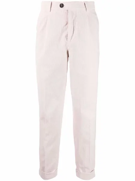 Manšestrové kalhoty Brunello Cucinelli růžové