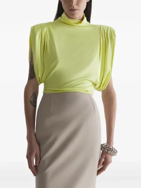 Bluză Mugler din jerseu verde