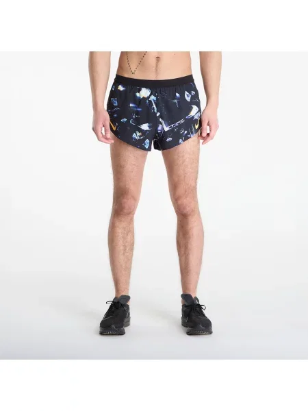 Šortky Nike AeroSwift Glam Dri-FIT ADV 2" Brief-Lined Running Shorts Black/ Laser Orange S černé