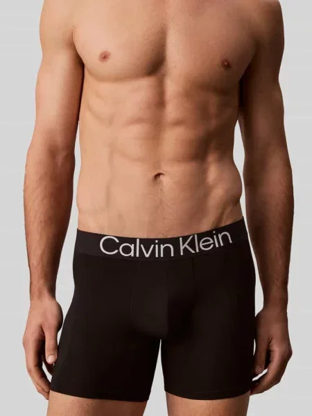 Obcisłe bokserki z mieszanki lyocellu w zestaw 3 szt. Calvin Klein Underwear czarne