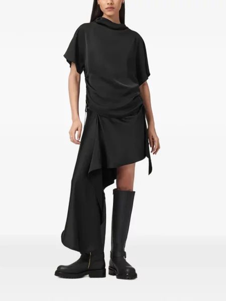 Top Allsaints cu volane negru