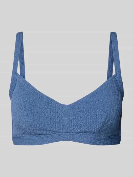 Góra od bikini z wysokim wsparciem z dekoltem w serek model Saltoty' Barts niebieskie