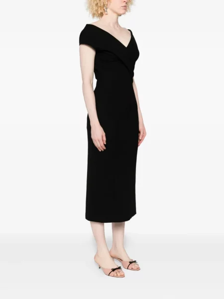 Rochie midi Ermanno Scervino până la genunchi de costum negru
