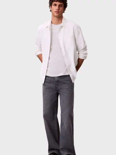 Класична футболка Calvin Klein Jeans з джерсі сіра