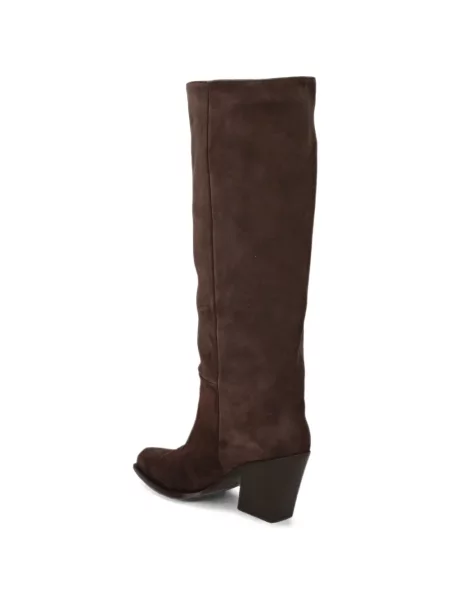 Botine Vic Matié din piele de căprioară maro