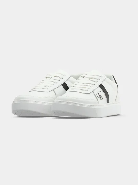 Sneakerși Calvin Klein din dantelă clasici alb