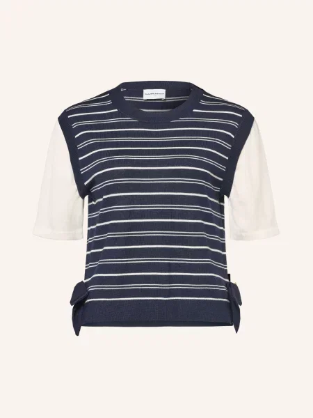 Claudie Pierlot Dzianinowa Koszulka blau granatowa
