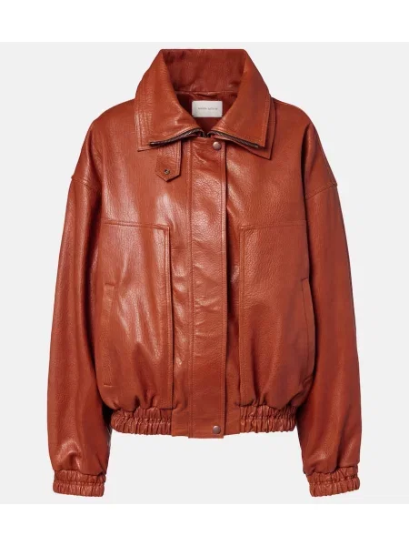 Geanta de piele Magda Butrym portocaliu