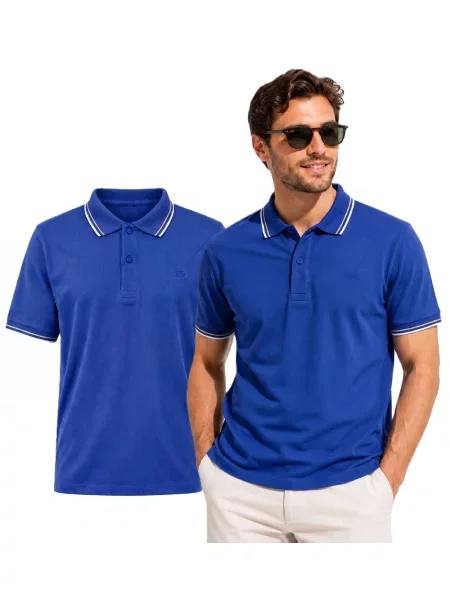 Tricou polo Lotto albastru