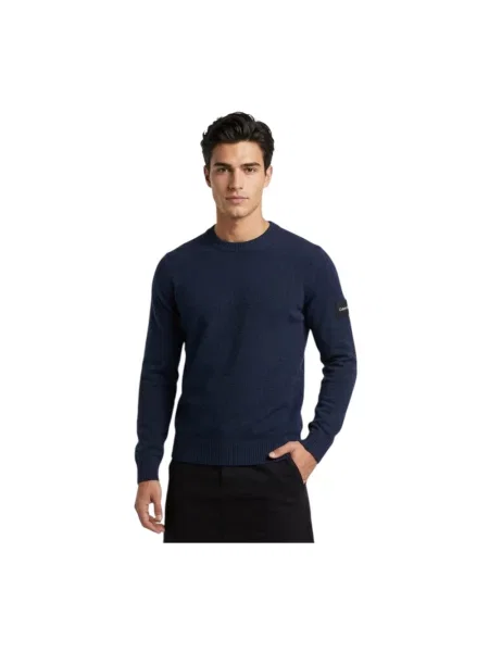 Sweter Calvin Klein wełniany niebieski