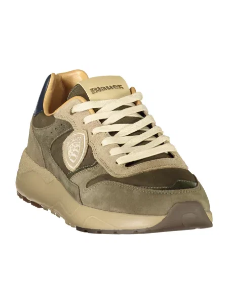Sneakersy Blauer skórzane zielone
