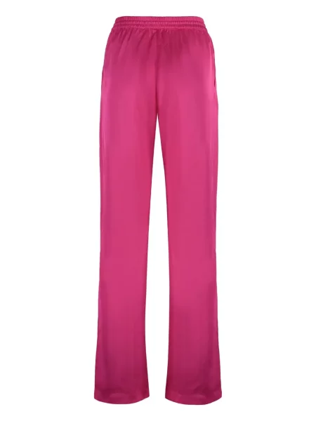 Pantaloni Yves Salomon din satin roz