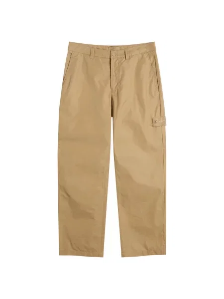 Spodnie bawełniane Stone Island z kamieniami płócienny beżowy