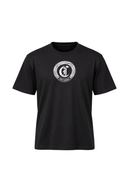 Tricou Just Cavalli cu imagine negru