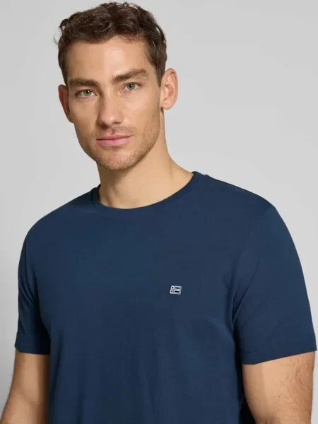 T-shirt z bawełny z okrągłym dekoltem Christian Berg Men