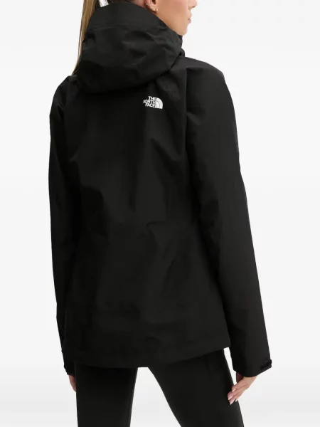 Geacă The North Face cu glugă cu imagine negru