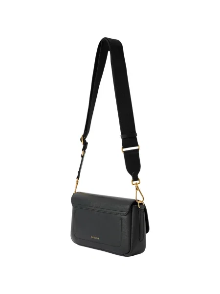 Coccinelle De piele geantă pe umăr C-Me Lock negru