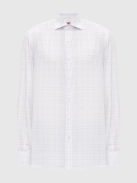 Клетчатая рубашка Isaia белая