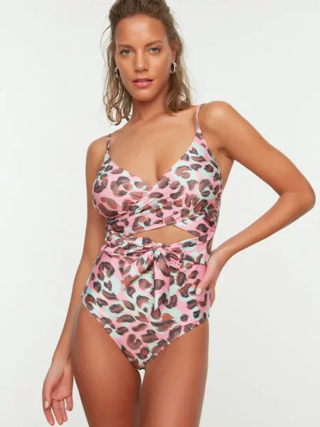 Costum de baie Trendyol maro