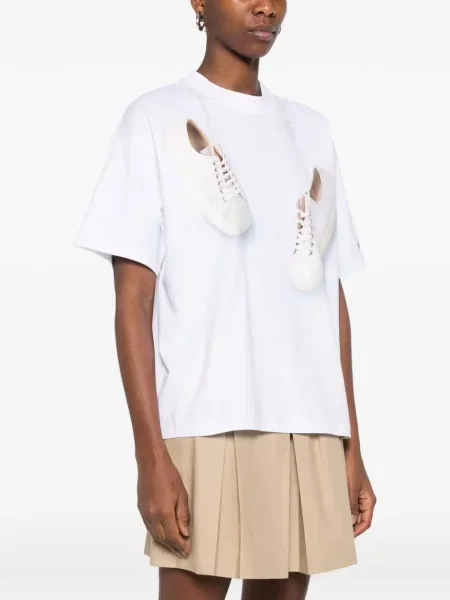 Tricou Moschino scurt alb