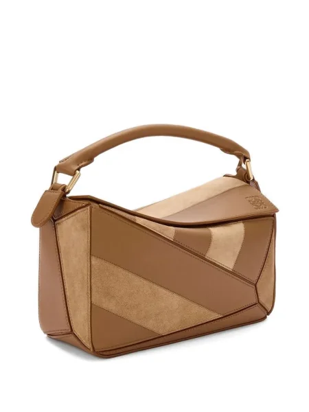 Geantă shopper Loewe cu dungi maro