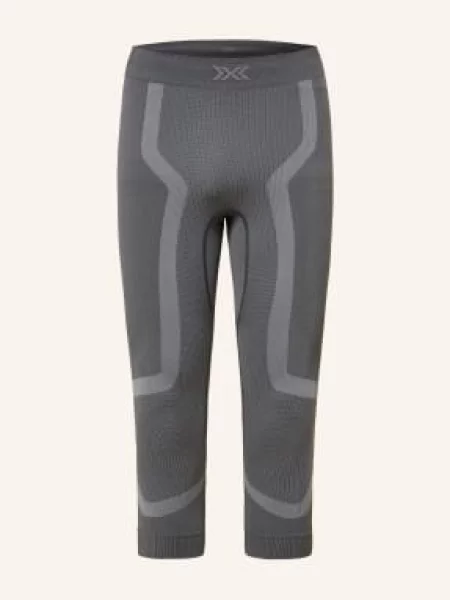 X-Bionic Funkční Kalhoty X-Ential Se Zkrácenou Délkou Nohavic tmavě šedá