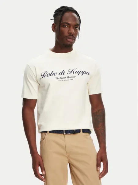 Robe di Kappa Футболка Robe Giovani Tozeur Écru Regular Fit
