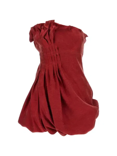 Rochie mini Magda Butrym asimetrică roșu