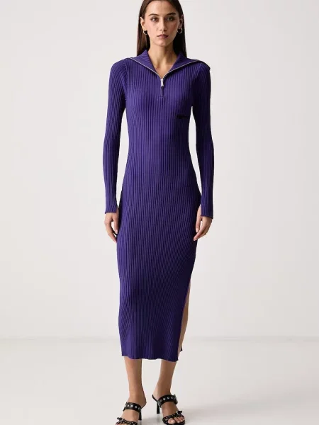 Karl Lagerfeld Jeans rochie bodycon cu vâscoză violet