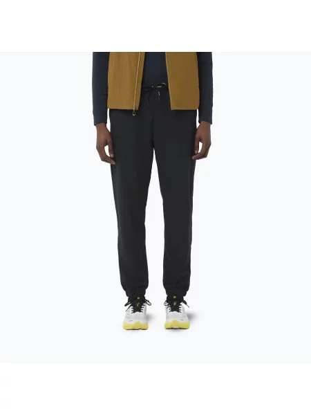 Pantaloni de alergare pentru bărbați Salomon Shakeout Hexaflow deep black negru