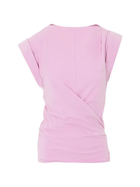 Top Marant Etoile cu broderie roz