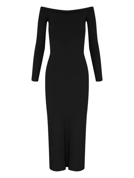 Rochie midi Gloria Coelho până la genunchi de costum negru