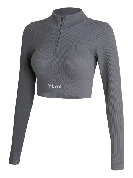 YEAZ Funkční tričko Runway čedičová šedá bílá