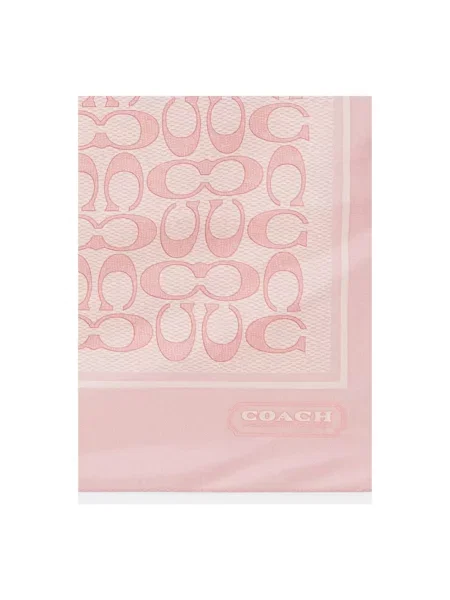 Coach chusta jedwabna różowa