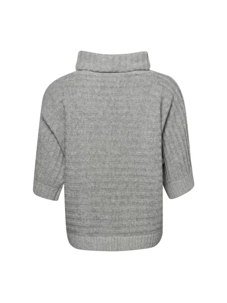 Sweter z golfem Lind do golfa szary