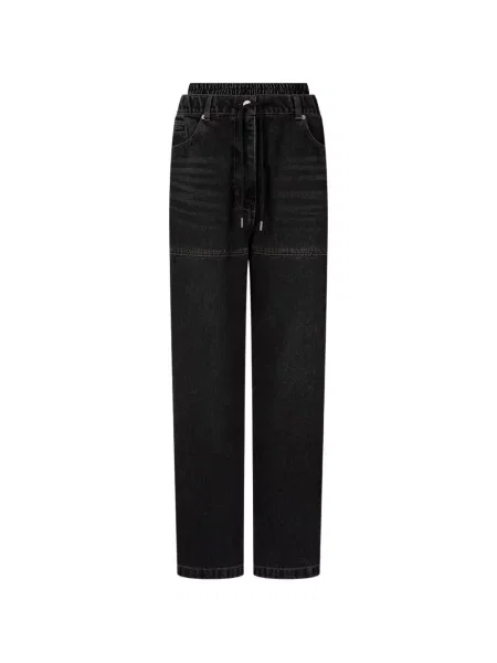 Blugi Tomboy cu cordon negru