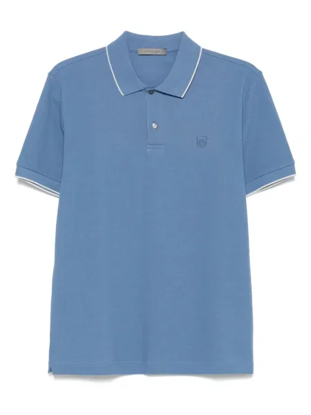 Polo Corneliani din jerseu albastru