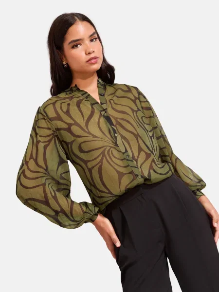 Friends Like These Bluză oliv negru