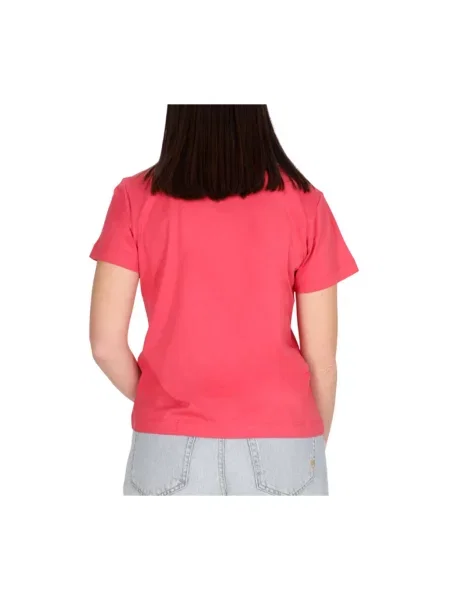 Koszulka Pinko casual z dżerseju z autografem czerwona