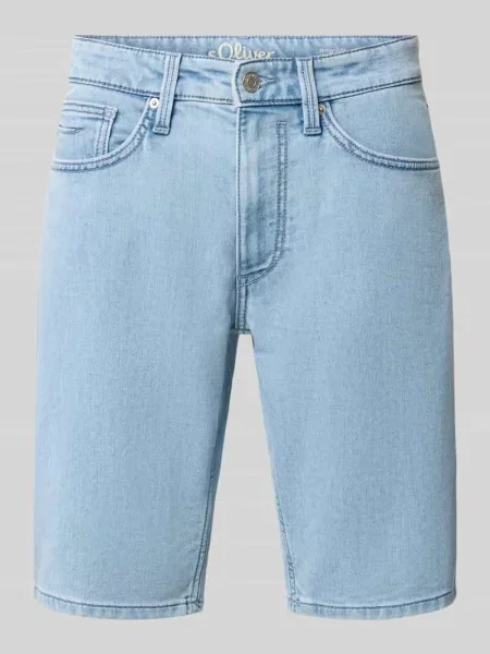 Szorty jeansowe o kroju regular fit z mieszanki bawełny S.oliver Red Label niebieskie