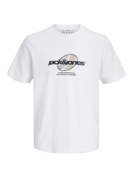 JACK & JONES Tricou JCOClub kitt / negru alb
