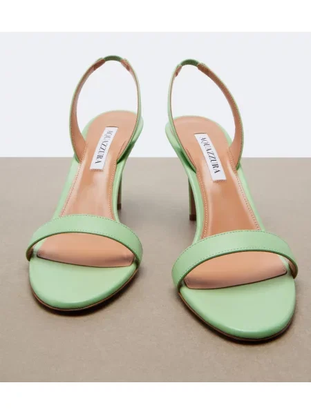 Sandale Aquazzura din piele slingback verde