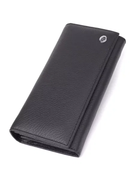Кожаный кошелек St Leather Accessories черный