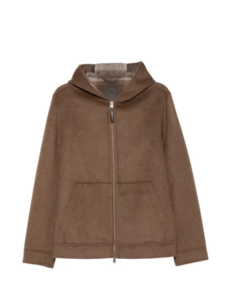 Geacă Woolrich cu glugă maro