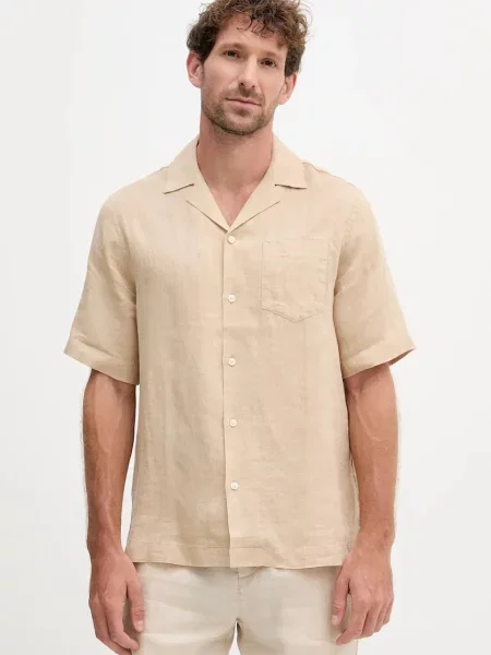 Lanena srajca Frescobol Carioca bež