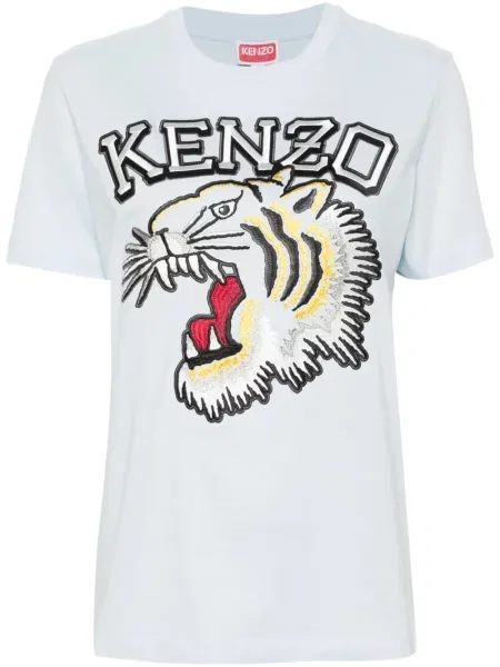 Tricou Kenzo cu broderie albastru