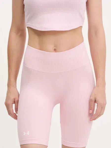 Under Armour szorty treningowe Train Seamless gładkie high waist różowy