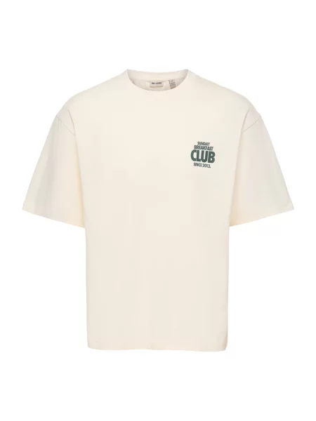 Only & Sons Tricou ONSFRED verde închis / murdar alb