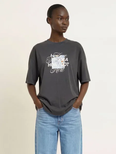 Hugo Koszulka Oversize schwarz biała