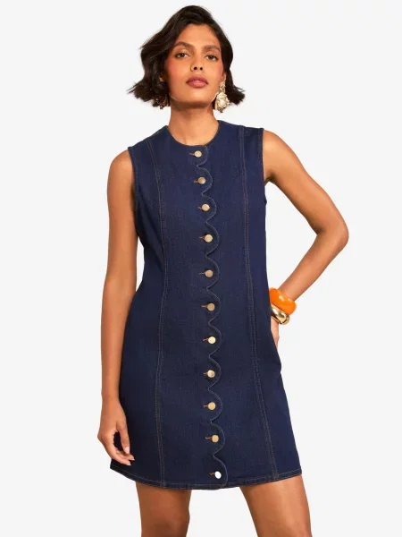 Love & roses Rochie închis albastru